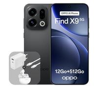 OPPO Find X9 5G 12+512 Go, Smartphone avec IA, Ecran ProXDR 6,59" 120 Hz, Camera Hasselblad 50 MP, 4K Motion, Batterie 7025 mAh, IP69, Space Black (avec Chargeur 80W SUPERVOOC et Enco Air4)
