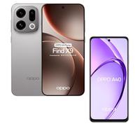 Oppo Find X9 Smartphone 5G 12+512 Go Titanium Grey + Smartphone A40 6+128 Go Blanc - Double SIM - Grand Écran - Android - Appareil Photo Avancé