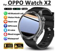 OPPO nouvelle montre X2 Bluetooth appel montre intelligente hommes GPS sport Fitness fréquence cardiaque AI Assistant vocal montres intelligentes Android IOS Blue