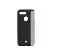 Oppo Reno A12K Coque Liquid Noir + Verre Trempé