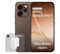 OPPO Reno15 Pro 5G Smartphone Débloqué,12+512Go, Appareil Photo Ultra-Clair 200MP, Écran AMOLED 6.32" 120Hz, Vidéo 4K HDR, Batterie 6200mAh, MediaTek Dimensity 8450, Dusk Black(Chargeur SUPERVOOC 80W)