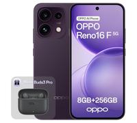 OPPO Reno16 F 5G 256GB 8GB RAM Twilight Violet Enco Buds3 Pro Graphite Grey