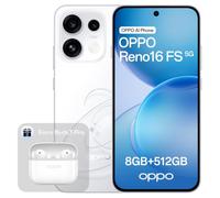 OPPO Reno16 FS 5G 512GB 8GB RAM Pop White Enco Buds3 Pro Glaze White