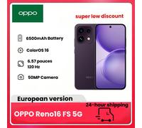 OPPO Reno16 FS 5G Smartphone débloqué, 8+512Go, Caméra Selfie ultra grand angle 50MP, Vidéo 4K avec adresse automatique, Écran 6,57" 120Hz, IP69K, (chargeur exclu) purple
