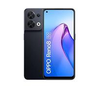 OPPO Smartphone Reno8, MediaTek Dimensity 1300 5G, écran AMOLED 6,4' 90 Hz, caméra arrière 50 MP+8 MP+2 MP, caméra frontale 32 MP, RAM 8 Go + ROM 256 Go, 4500 mAh 80 W, noir scintillant, (CPH2359)