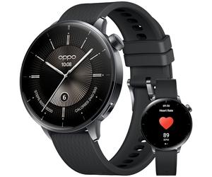 Oppo Watch X2 Mini Montre Connectée, 1.75 Pouces AMOLED, GPS, 100+ Modes Sport, Fréquence Cardiaque et SpO2, 12 Jours Batterie, Wear OS by Google, Noir