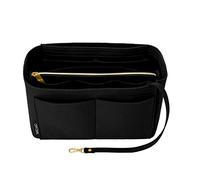 OPPOSHE Organiseur de sac à main pour sac à main, organiseur de sac en feutre doux pour fourre-tout, organiseur de sac à main compatible avec LV, Coach, MK, Kate Spade, Goyard, Longchamp (noir, taille