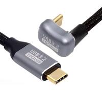 Opposite Câble D'Extension Usb 3.1 Type C Mâle Vers Mâle En Forme De U Coudé Vers Mâle 10 Gbit/S 100 W Avec Manchon 200 Cm