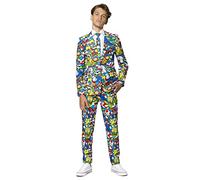 OppoSuits Costume de personnage pour garçon - Tenue Nintendo et Pikachu - Comprend blazer, pantalon et cravate