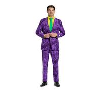 OppoSuits Costume de super-héros sous licence pour homme Joker : veste, pantalon et cravate, violet, 94