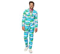 OppoSuits Crazy Prom Suits for Men - Flaminguy - Comes with Jacket, Pants and Tie in Funny Designs Costume d'homme Homme