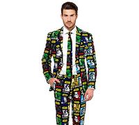 OppoSuits Fun Ugly Christmas for Men - The Rudolph - Full Suit: Jacket, Pants & Tie Costume pour Homme
