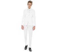 OppoSuits Men Suit Ensemble de Pantalon de Costume d'affaires, White Knight, 16 Garçon