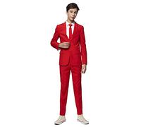 OppoSuits Men Suit Ensemble de Pantalon de Costume d'affaires, Red Devil, 12 Garçon