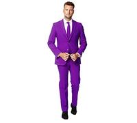 OppoSuits Solid Color Party for Men - Evergreen - Full Suit: Includes Pants, Jacket and Tie Costume pour Homme