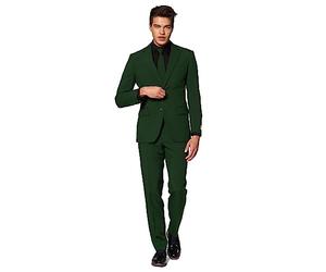 OppoSuits Solid Color Party for Men - Glorious Green - Full Suit: Includes Pants, Jacket and Tie Costume d39homme Homme
