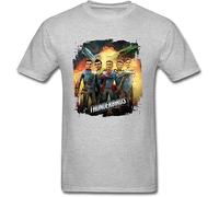 OPPUYYGHV Baiyun Thunderbirds are Go Poster T Shirt for Men Grey Manches Courtes(3X-Large)