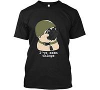 OPPUYYGHV BHE Men's Tshirt Pug of War 34 Cotton Short Sleeve T Shirt for Men Manches Courtes(Medium)