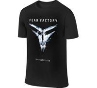 OPPUYYGHV Black New Particular Fear Factory Men's Short Sleeve T-Shirt Manches Courtes(Medium)