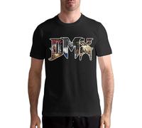 OPPUYYGHV DMX T Shirts Shirt Mens Comfortable Short Sleeve Cotton T-Shirt Tops Black Manches Courtes(X-Large)