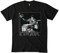 OPPUYYGHV Gene Krupa Slim Fit t-Shirt BL Black Manches Courtes(Small)