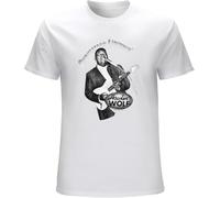 OPPUYYGHV Howlin' Wolf White T Shirt Manches Courtes(Small)
