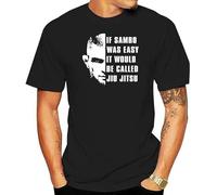 OPPUYYGHV Khabib If Sambo Was Easy It Would Be Called Jiu Jitsu Men's T Shirt Manches Courtes(Small)