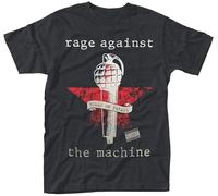 OPPUYYGHV Rage Against The Machine 'Bulls on Parade Mic' T Shirt Manches Courtes(Medium)