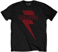 OPPUYYGHV The Killers Red Bolt Mens Slim Fit T Shirt Black Manches Courtes(X-Large)