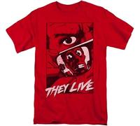 OPPUYYGHV They Live Horror Movie Graphic Poster Licensed Adult T-Shirt Manches Courtes(3X-Large)