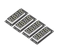 OPPWONG Affichage à 7 Segments, 4 Set 4 Chiffres Double Affichage DOTS Module Digital Display Board Module LED TM1637 0,56 Pouce de Pilote Série pour le LED Affichage Numérique LED (Jaune MRA041E)