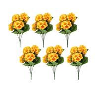 OPPWONG Artificial Geranium Flowers, Durable Silk Fabric Blooms (Yellow)