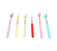 OPPWONG Bâton Pointeur Extensible pour Enseignant, Paquet de 6, 21 à 69 Cm | Arbre en Acier Inoxydable, Bâton de Lecture Rétractable, Conférences en nseignants et étudiants, Discours
