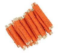 OPPWONG Bâtonnets Molaires en Bambou Doux pour Animaux de Compagnie, pour Lapin Hamster, Parfum Naturel, Meulage des Dents, Soulagement de L'ennui, 20 Pièces (Orange)