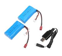 OPPWONG Batterie Lipo Légère 7,4 V 1500 MAh pour Drones de Course de Bateaux de Voiture RC, Batterie Rechargeable au Lithium Polymère pour Jouets Télécommandés