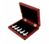 OPPWONG Boîte de Rangement pour Anches de Basson, Boîte de Rangement en Bois avec Doublure en Velours Noir, Fermoir Magnétique pour Accessoires D'anches de Basson