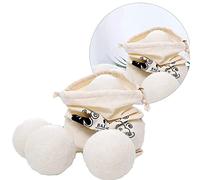 OPPWONG Boules à Lessive en Laine, Adoucissant Naturel pour un Temps de Séchage Plus Rapide pour les Tissus, adapté aux Bébés et aux Peaux Sensibles, 6 Pièces