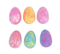 OPPWONG Boules de Sel de Bain Dinosaure, Ensemble de 6 Pièces avec Jouets Surprise à L'intérieur pour Enfants, Bombes à œufs Pétillantes Amusantes avec Parfums, Soins de la Peau
