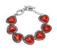 OPPWONG Bracelet en Cristal en Forme de Cœur Portable, Accessoire élégant | Surface lisse, cadeau charmant, savoir-faire unique, présence apaisante, matériau naturel