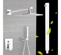 OPPWONG Bras de Douche de 16 Pouces, Extension de Pomme de Douche Murale en Acier Inoxydable Massif, avec Finition Chromée Brillante, pour le Remplacement de la Salle de Bain à Domicile
