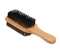OPPWONG Brosse à Barbe Double Face pour Homme, Brosse à Barbe en Nylon avec Manche en Bois d'hévéa, Démêlante Lissante avec Double Face, Idéale pour le Toilettage de la