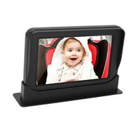 OPPWONG Caméra de Voiture pour bébé, écran de 5 Pouces, Moniteur de sécurité amélioré Grand Angle de 140 Degrés avec Adaptateur d'installation Facile, pour Une Conduite Sûre