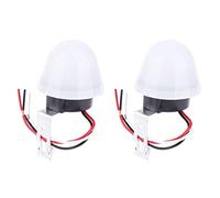OPPWONG Capteur Photocellul pour les Lumières Extérieures, 2pcs Interrupteur D'éclairage à Interrupteur Auto Dusk au Capteur Dawn Automatic sur L'interrupteur de Réverbère Hors Rue pour (12V)