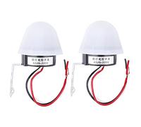 OPPWONG Capteur Photocellul pour les Lumières Extérieures, 2pcs Interrupteur D'éclairage à Interrupteur Auto Dusk au Capteur Dawn Automatic sur L'interrupteur de Réverbère Hors Rue pour (220V)