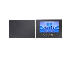 OPPWONG Carte de Vœux Vidéo de 7 Pouces, Brochure Numérique HD Portable, Brochure de Port de Type C avec Batterie Rechargeable de 128 Mo de Mémoire, pour le Marketing