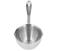 OPPWONG Casserole en Acier Inoxydable, Marmite Professionnelle avec 2 Becs Verseurs, pour Chocolat au Lait, Sauces à l'huile Chaude, Soupes, Pâtes (SILVER)