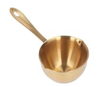 OPPWONG Casserole en Acier Inoxydable, Marmite Professionnelle avec 2 Becs Verseurs, pour Chocolat au Lait, Sauces à l'huile Chaude, Soupes, Pâtes (GOLD)
