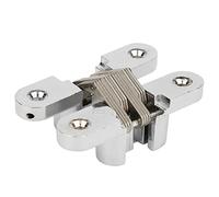 OPPWONG Charnière Croisée Dissimulée, Interrupteur Lisse et Stable, Angle D'ouverture de 180 Degrés pour Porte Cachée, Argent (L)