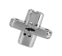OPPWONG Charnière Croisée Dissimulée, Interrupteur Lisse et Stable, Angle D'ouverture de 180 Degrés pour Porte Cachée, Argent (S)