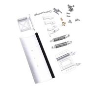 OPPWONG Chasse-Neige en Métal 1/18 RC, Chasse-Neige de Remplacement en Alliage, Charrue à Amortissement Hydraulique pour Voiture sur Chenilles RC avec Absorption des Chocs pour Les Scènes d'hiver